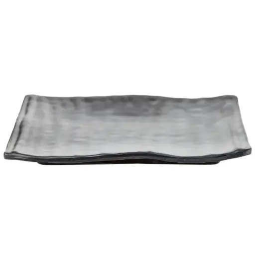 [MLM0087] Yakimono Rectangle Plate 9.5" (Zen Black)