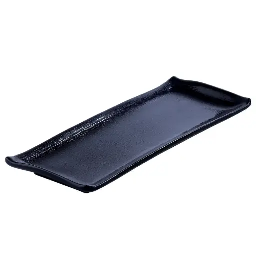 [MLM0221] Melamine Maki Sushi Plate 11.2" (Zen Series, Black)