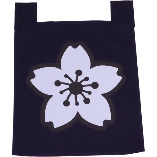 [SET0112] ผ้าม่านญี่ปุ่นสีน้ำเงินซากุระ 35x40 ซม.