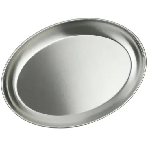 [STL0061] Oval Stainless Steel Plate 8" (18-8)