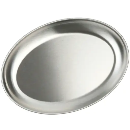 [STL0062] Oval Stainless Steel Plate 9" (18-8)