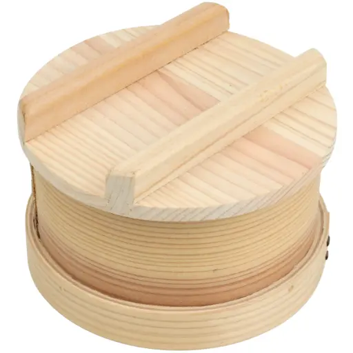 [WOD0160] Round Bamboo Seiro Steamer 13 cm
