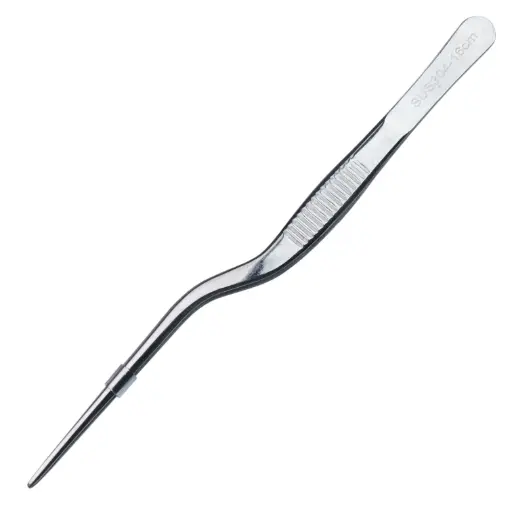 [KST0608] Pistol-Shaped Plating Tweezers 16 cm (18-8)