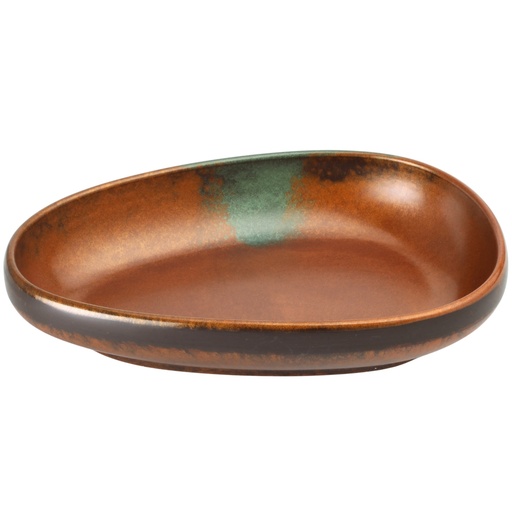 [MLM0314] Melamine Oval Plate 7.75" (Copper)