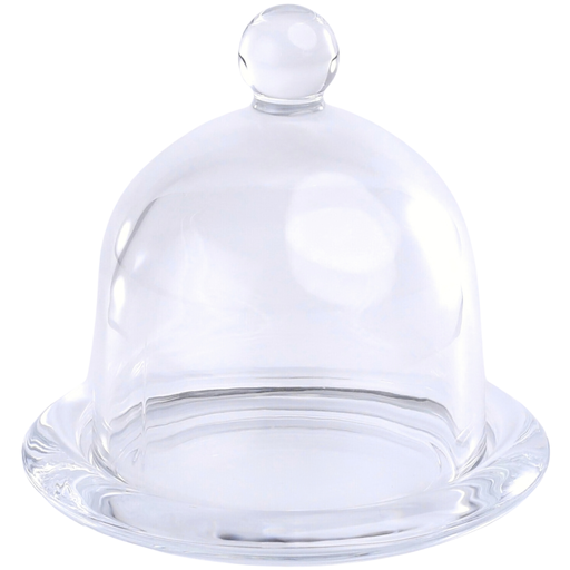[GLS0147] จานแก้วพร้อมฝาครอบ 10 ซม.