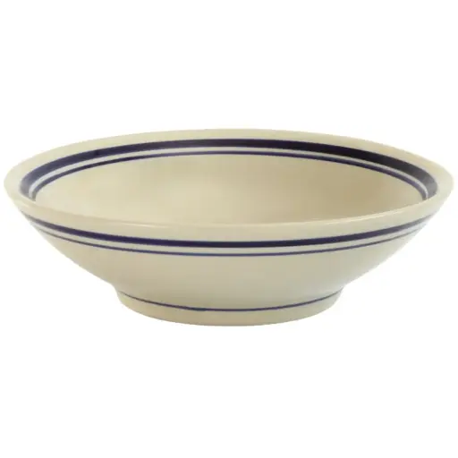 [CRM1181] ชามปากบานสีไข่ไก่เส้นขอบสีน้ำเงิน 5 นิ้ว