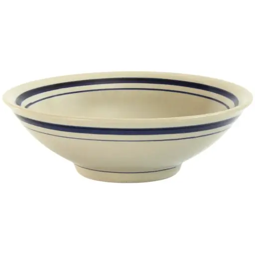 [CRM1182] ชามปากบานสีไข่ไก่เส้นขอบสีน้ำเงิน 5.5 นิ้ว