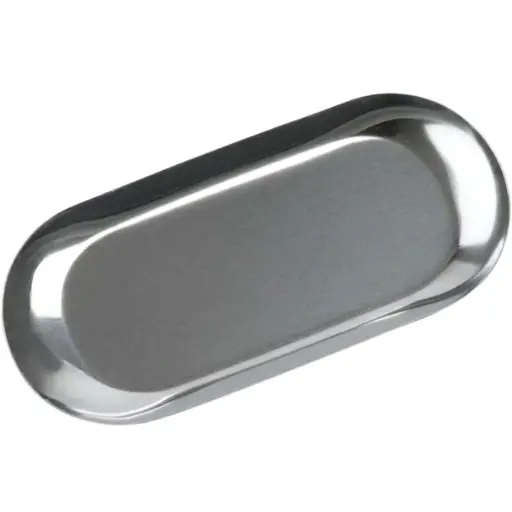 [STL0080] Oval Stainless Steel Tray 18x8.5 cm