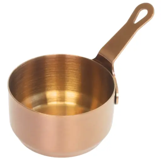 [STL0091] หม้อสเตนเลสจิ๋วสีทองแดง 5.4 ซม. (18-8)